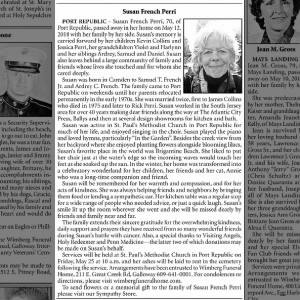 Obituary for Susan French Perri